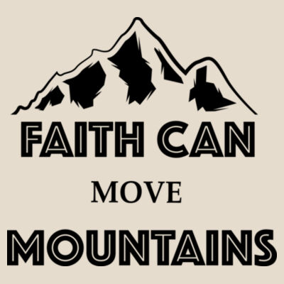 Faith can move mountains - Natural Tea Towel Design