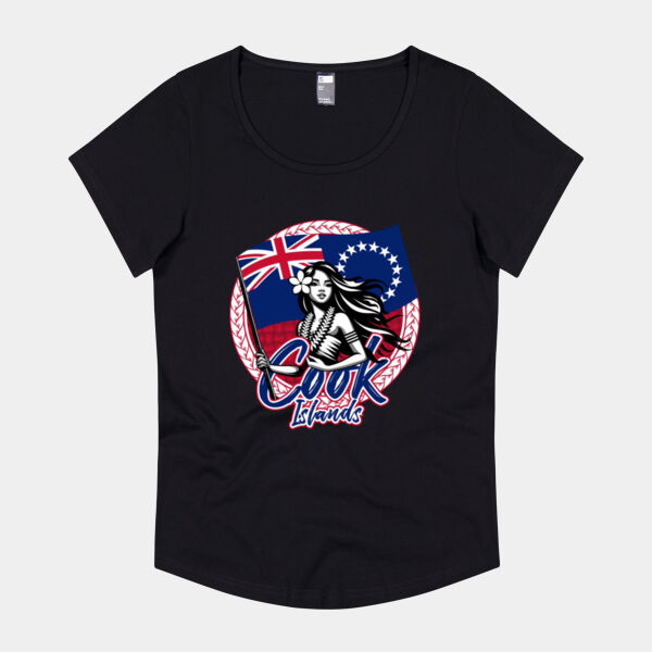 Cook Island girl - Thread Project Womens Jazz Scoop Neck Tee Thumbnail