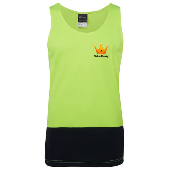 Dial-a-Flunky - JB's Mens Hi Vis S/S Traditional Singlet Thumbnail